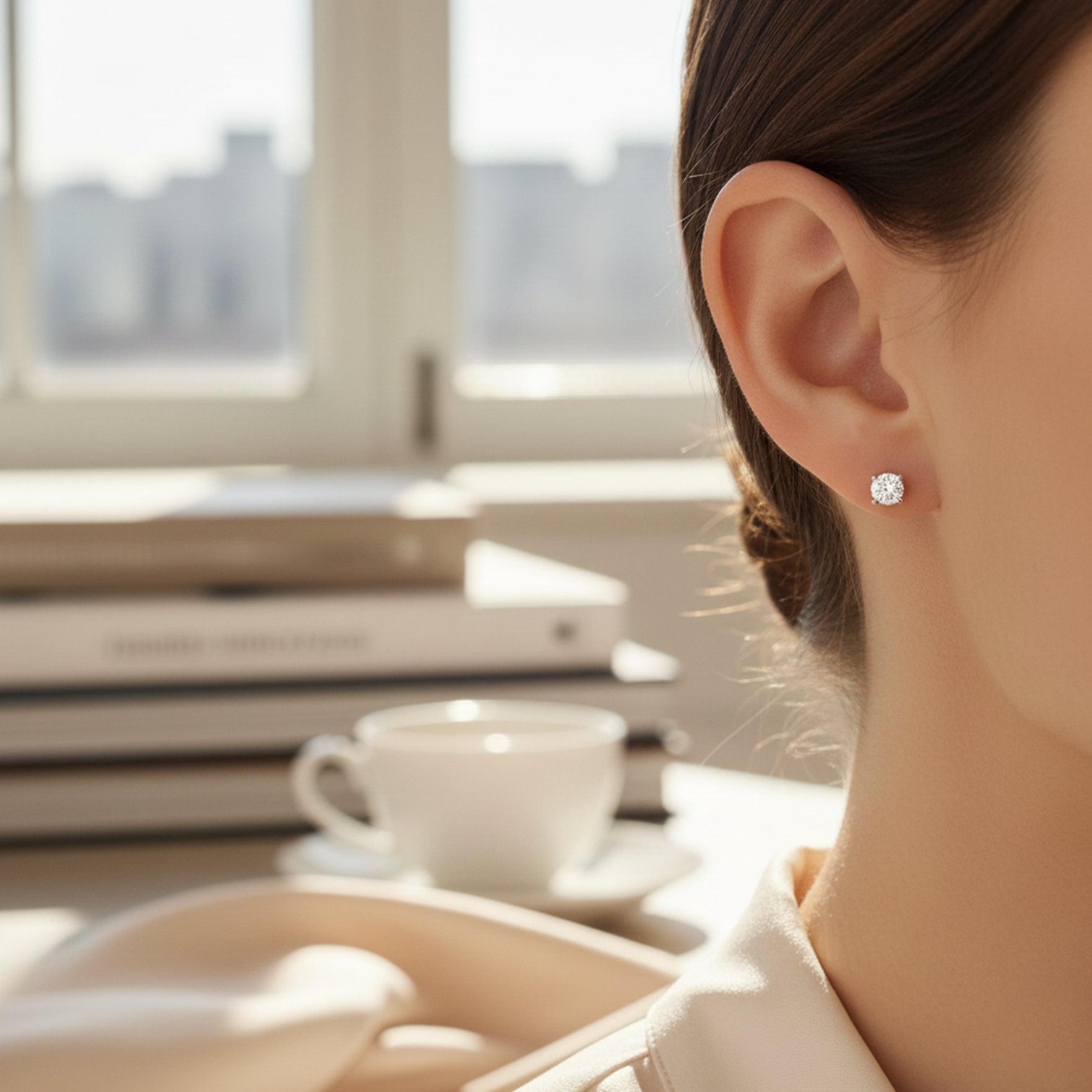 14k lab diamond studs ½ ct  [Free Gift]