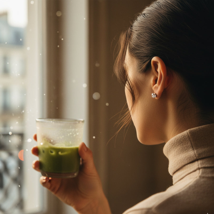 lab diamond studs 14k white gold