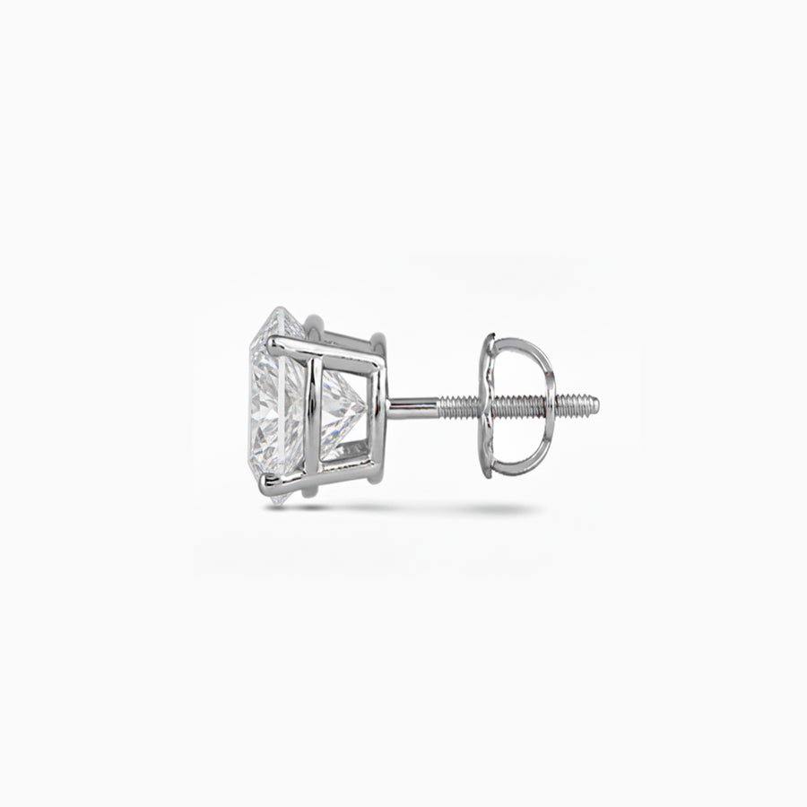 lab diamond studs 14k white gold