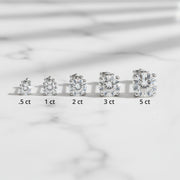 lab diamond studs 14k white gold