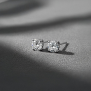 lab diamond studs 14k white gold