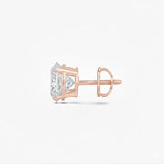 lab diamond studs 14k rose gold