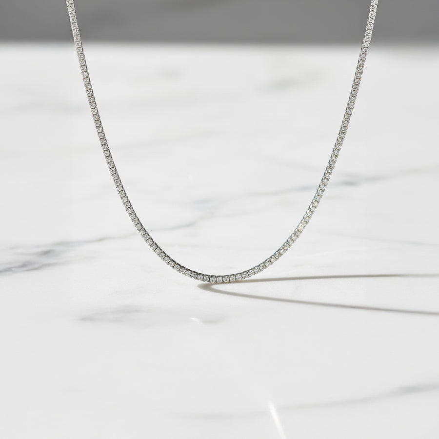 ä diamond tennis necklace 14kt gold