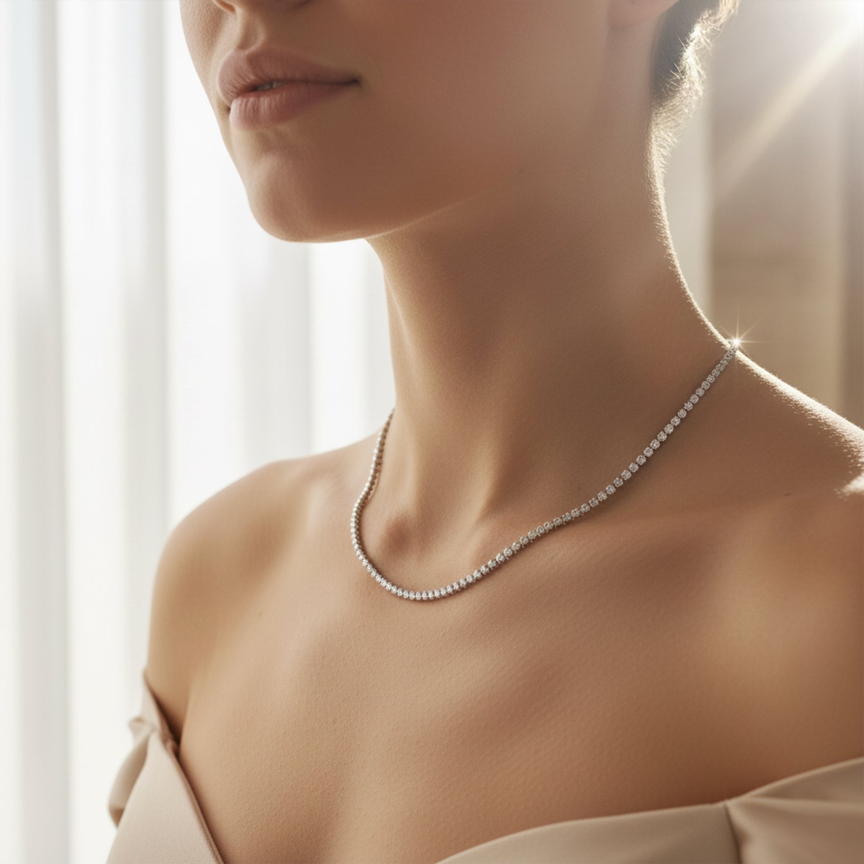 ä diamond tennis necklace