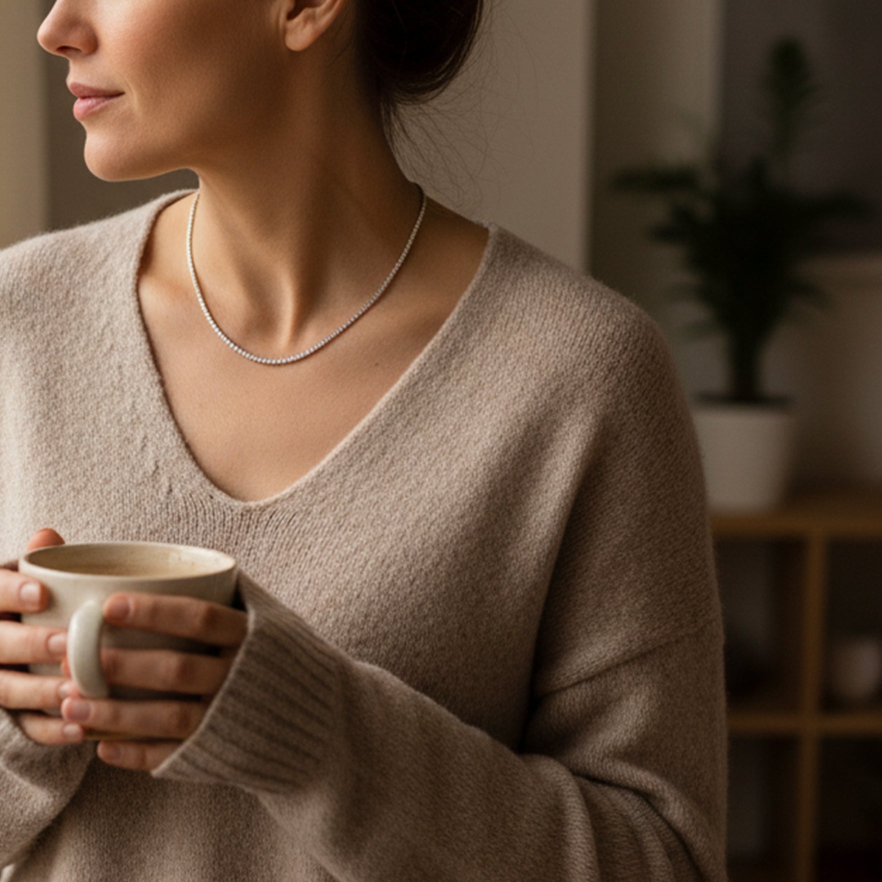 ä diamond tennis necklace 14kt gold